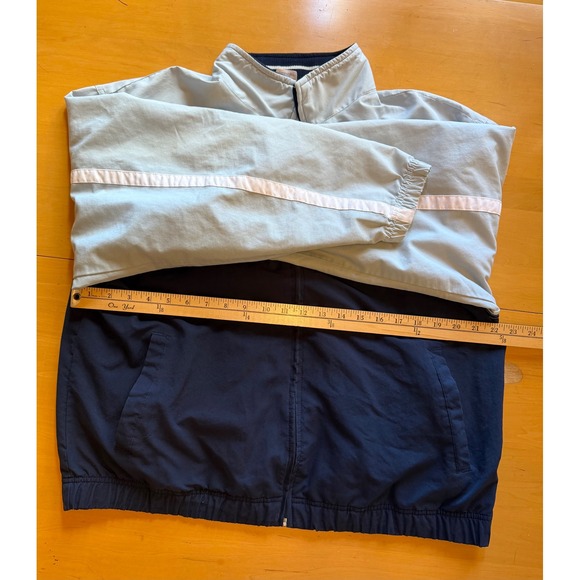 Vintage Reebok Mens Color Block Track Jacket Zip Up Athletic Outerwear Blue Grey - Picture 3 of 9